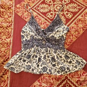 Angie Black and White Bustier Peplum Camisole